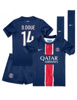 Paris Saint-Germain Desire Doue #14 Hjemmedraktsett Barn 2024-25 Korte ermer (+ bukser)